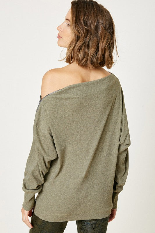 Olive Knit Top
