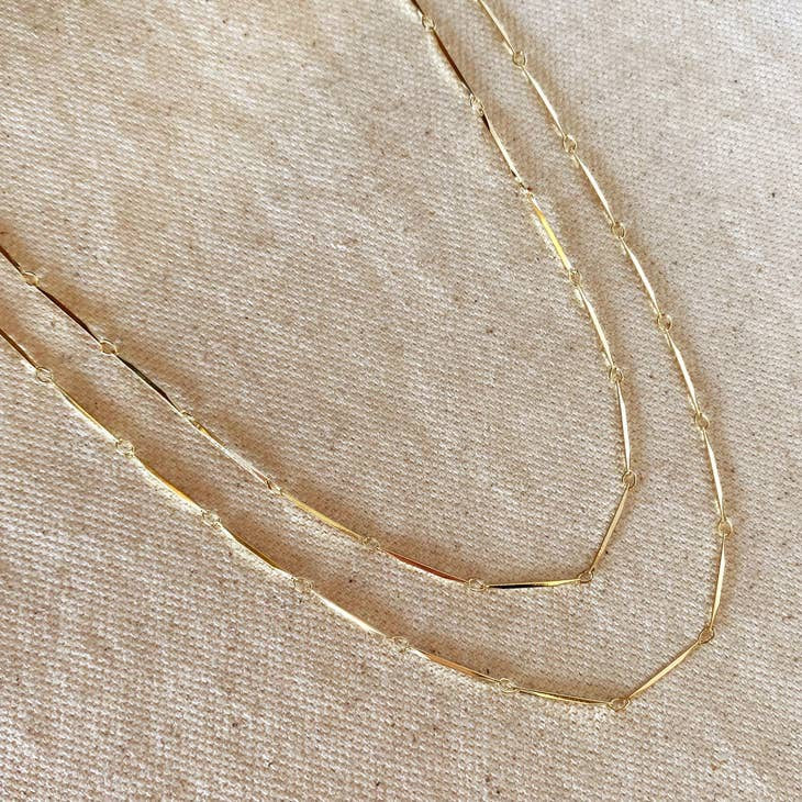 Diamond Cut Straw 18k Gold Filled Chain