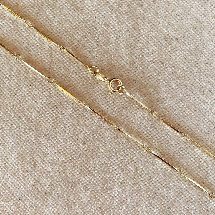 Diamond Cut Straw 18k Gold Filled Chain