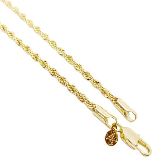 Classic Rope Chain 18k Gold Filled Necklace