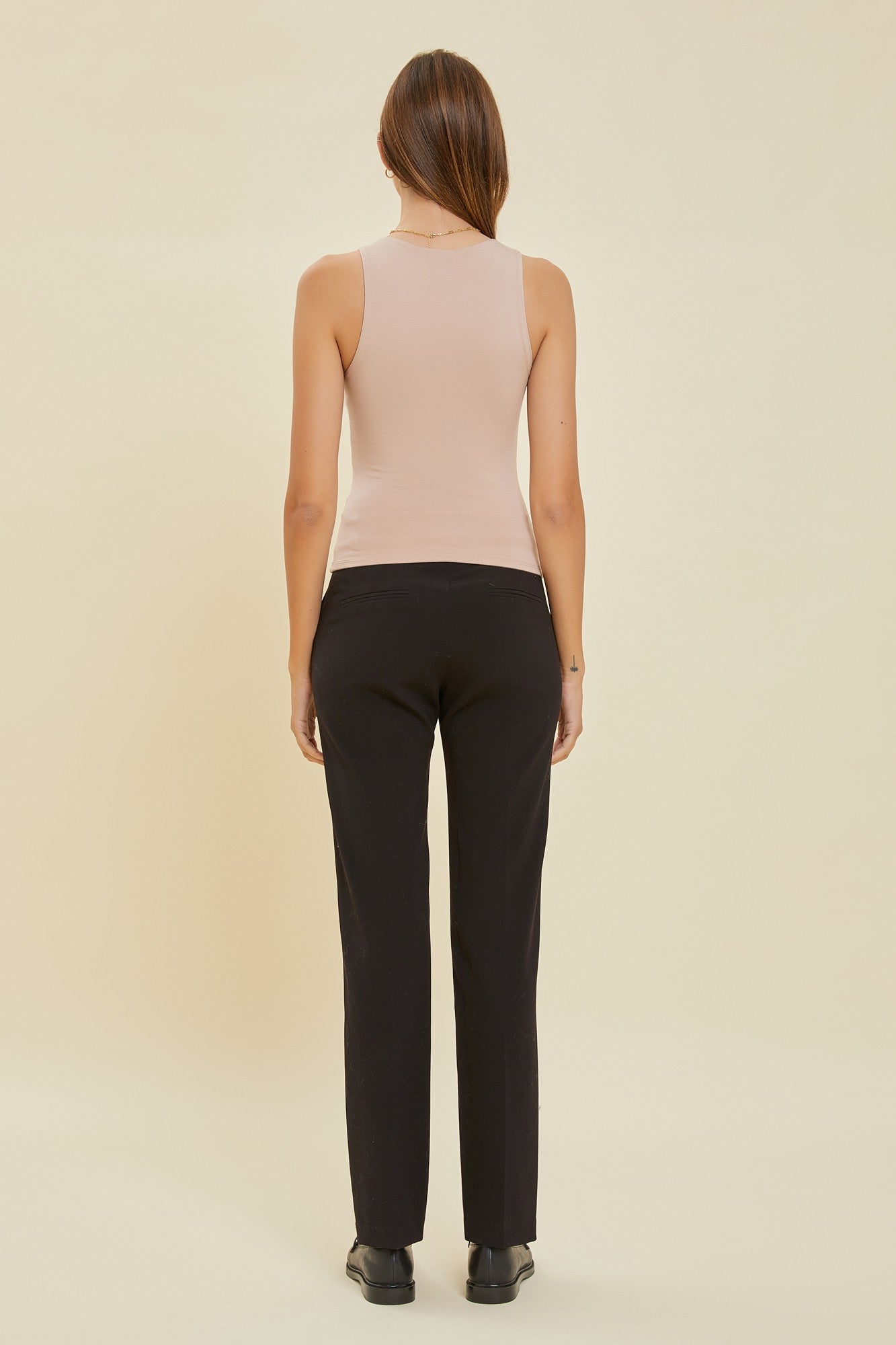 Basic Taupe Round Tank