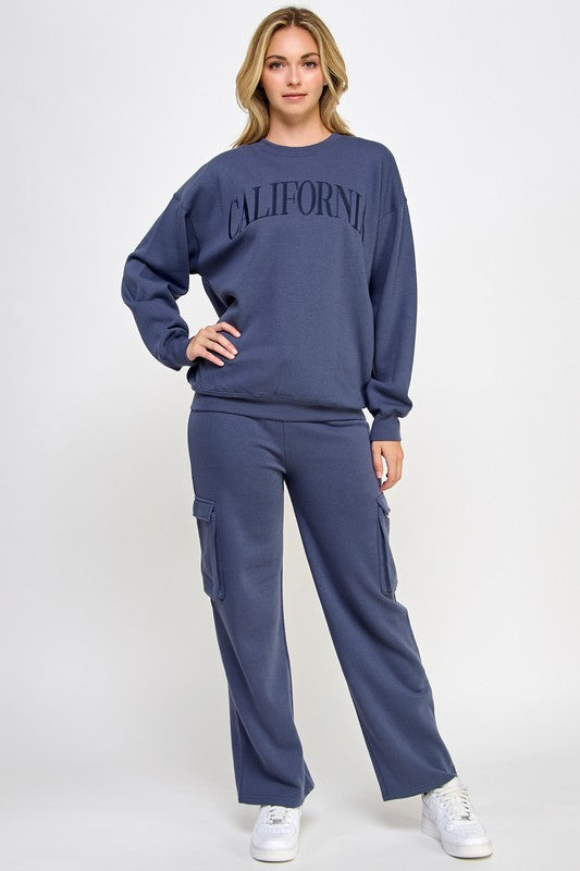 California Crewneck in Indigo