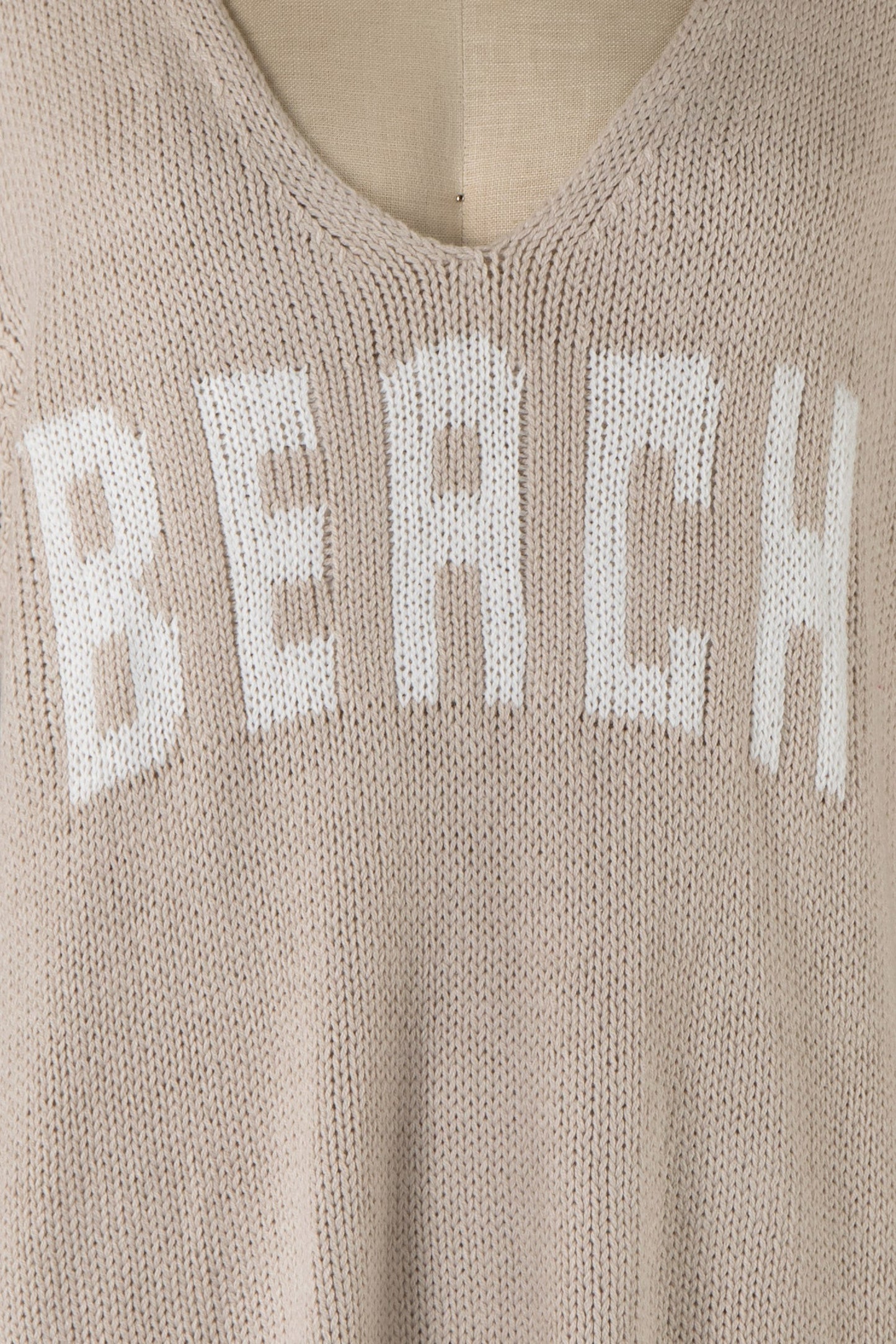 Beach Khaki Knit Sweater