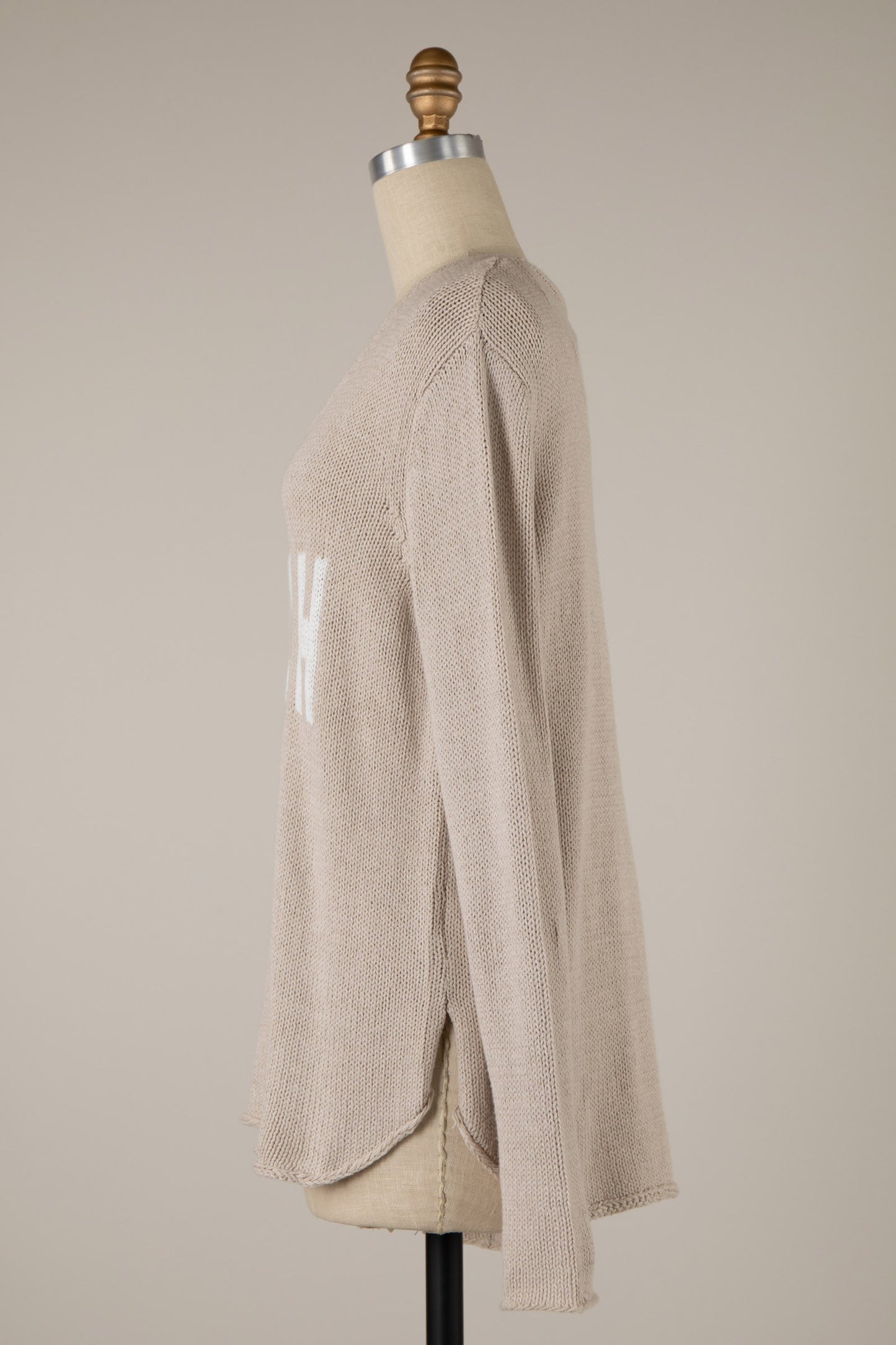 Beach Khaki Knit Sweater