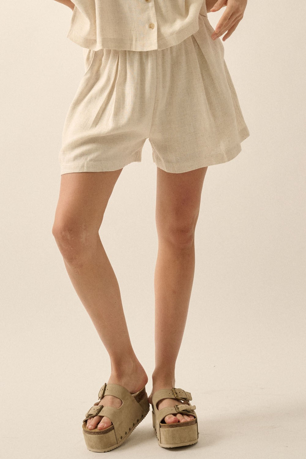 Linen Blend Shorts