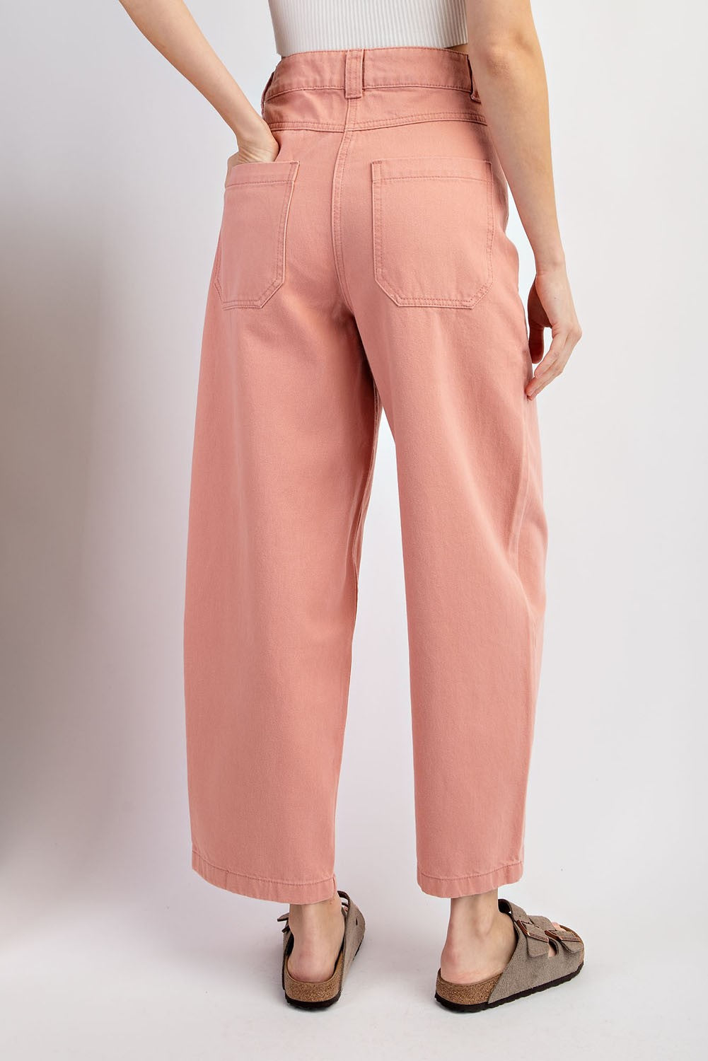 Salmon Cotton Pants