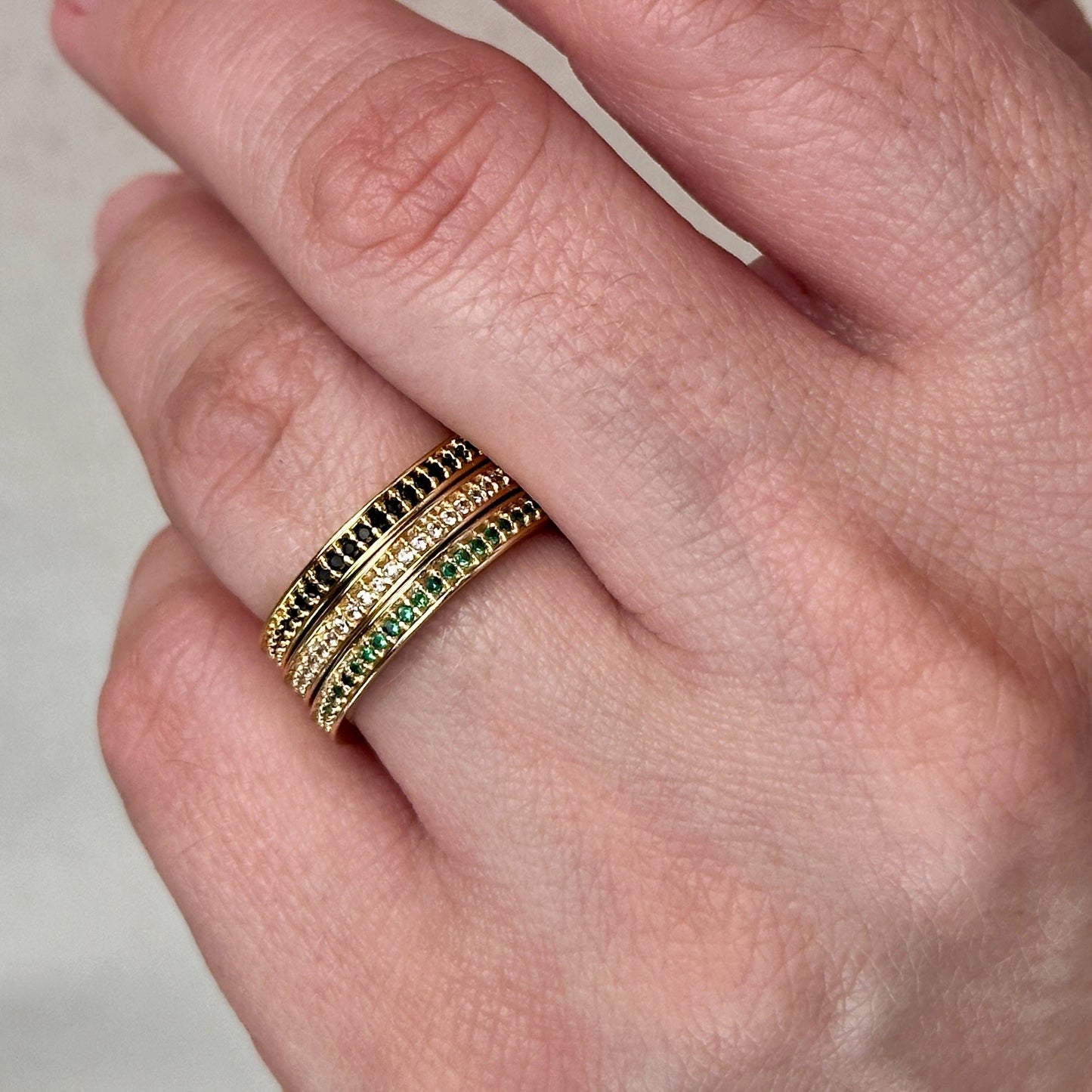 Eternity CZ Ring 18k Gold Filled/Water Resistant