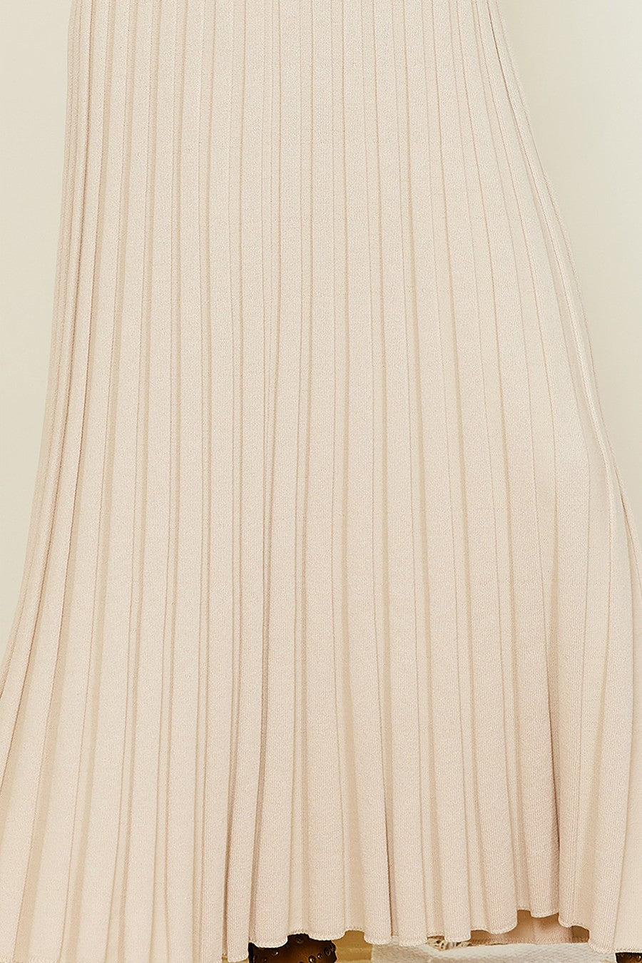 Kate Ribbed Dress in Taupe