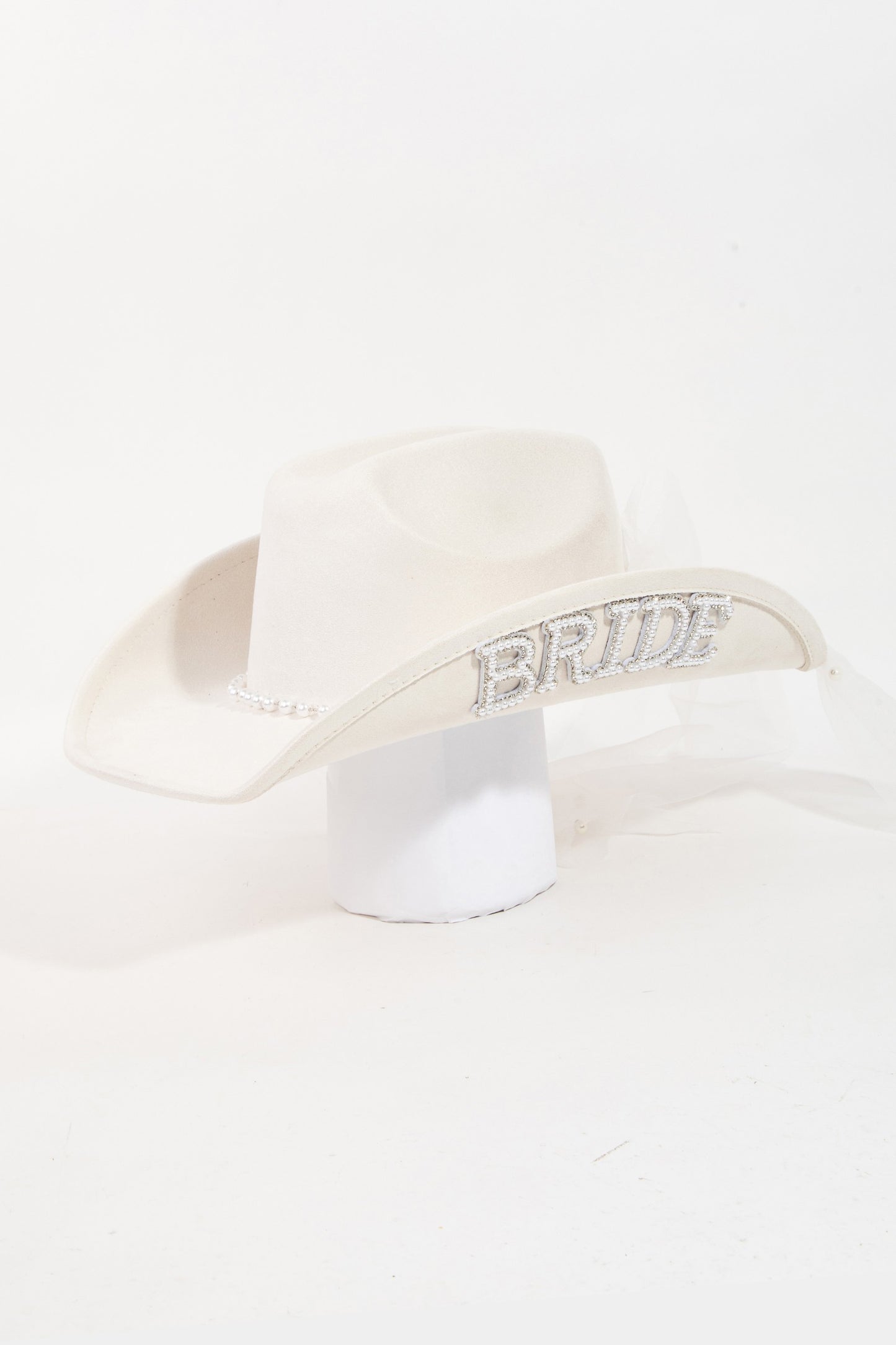 Cowboy Bride & Veil Hat