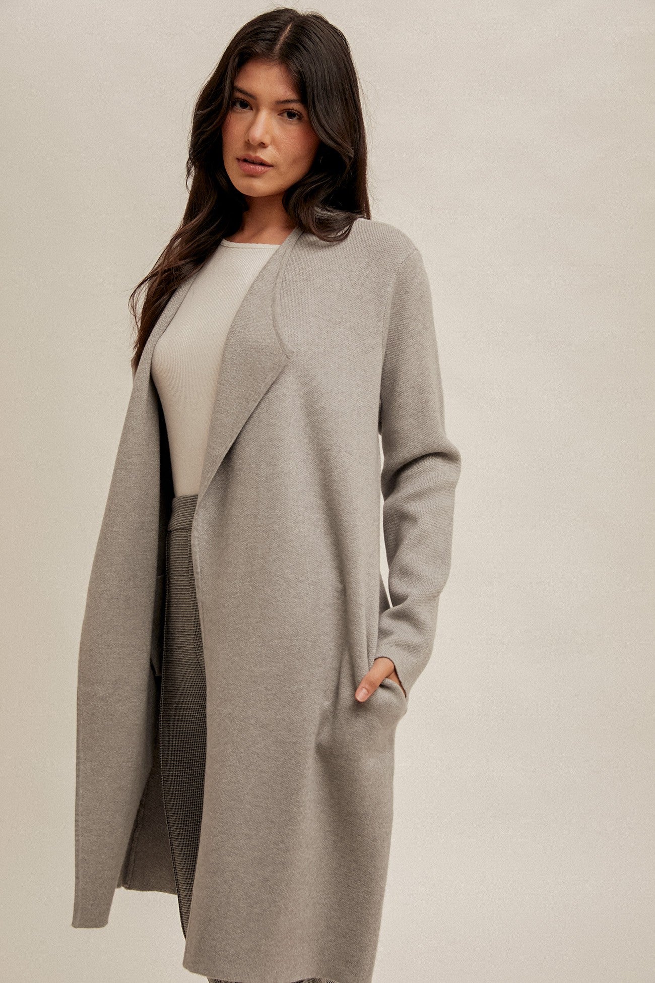 Grey Longline Cardigan