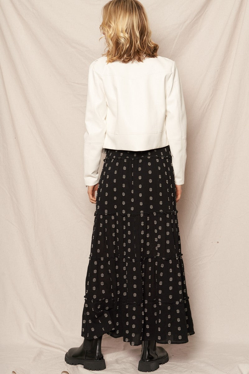 Vegan Leather Jacket (Ivory)