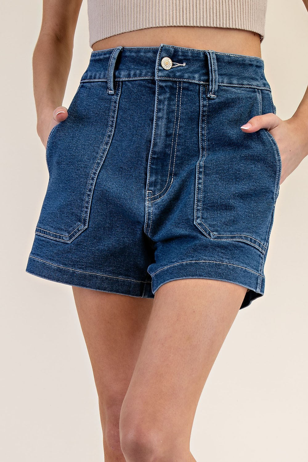 Dark Denim Shorts