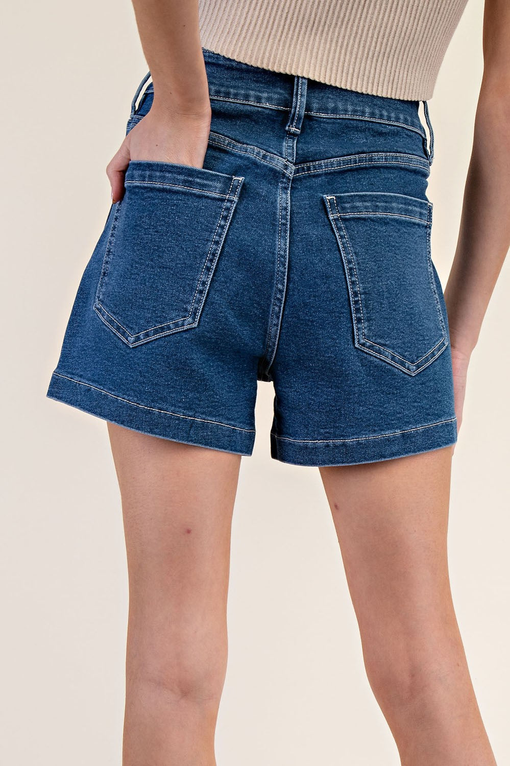 Dark Denim Shorts