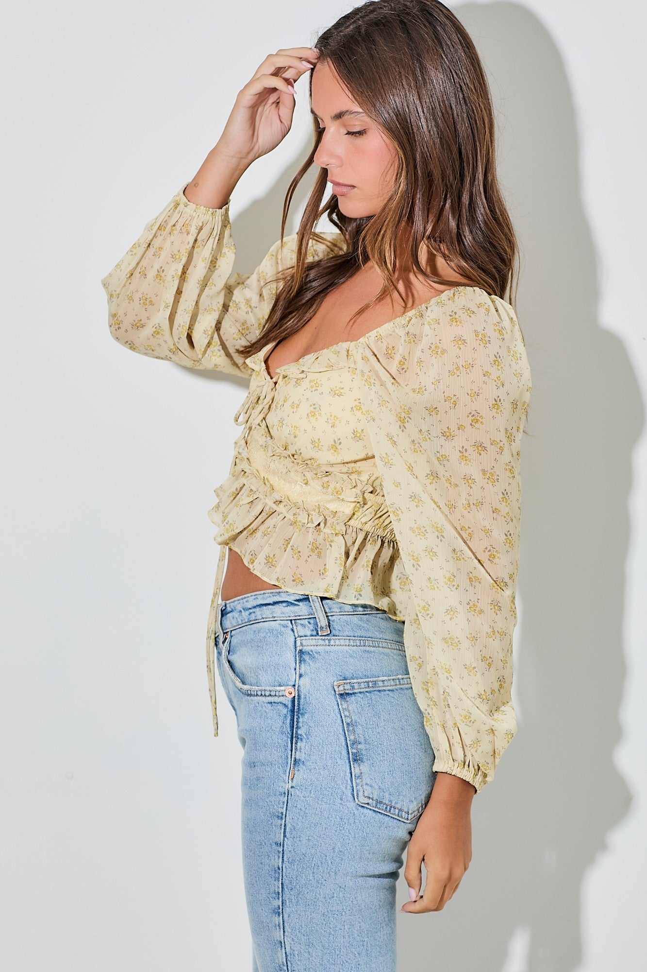 Yellow Floral Blouse