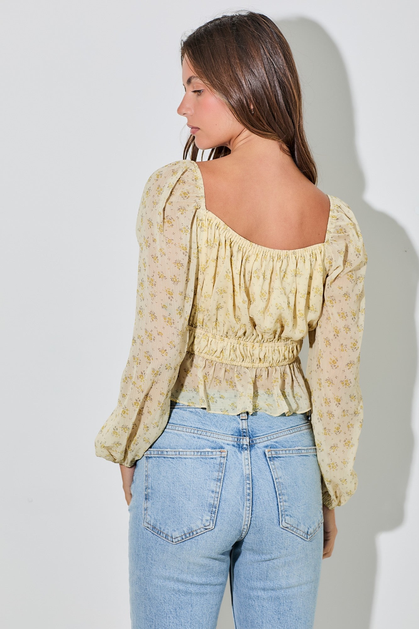 Yellow Floral Blouse