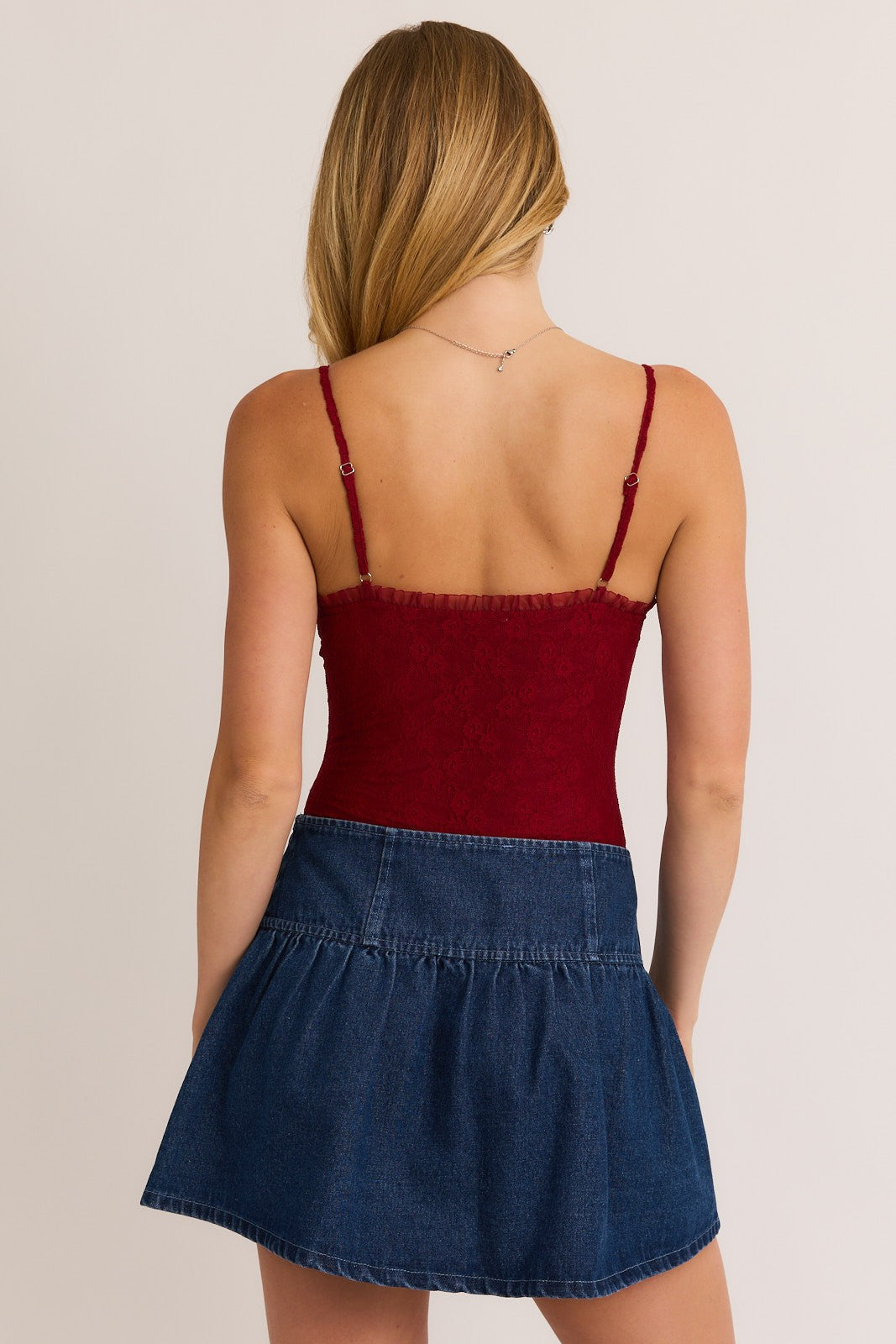 Ruby Red Mesh Bodysuit