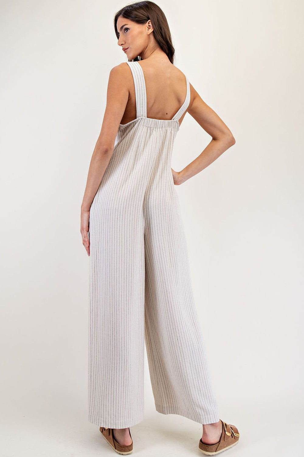 Oat Pinstriped Jumpsuit