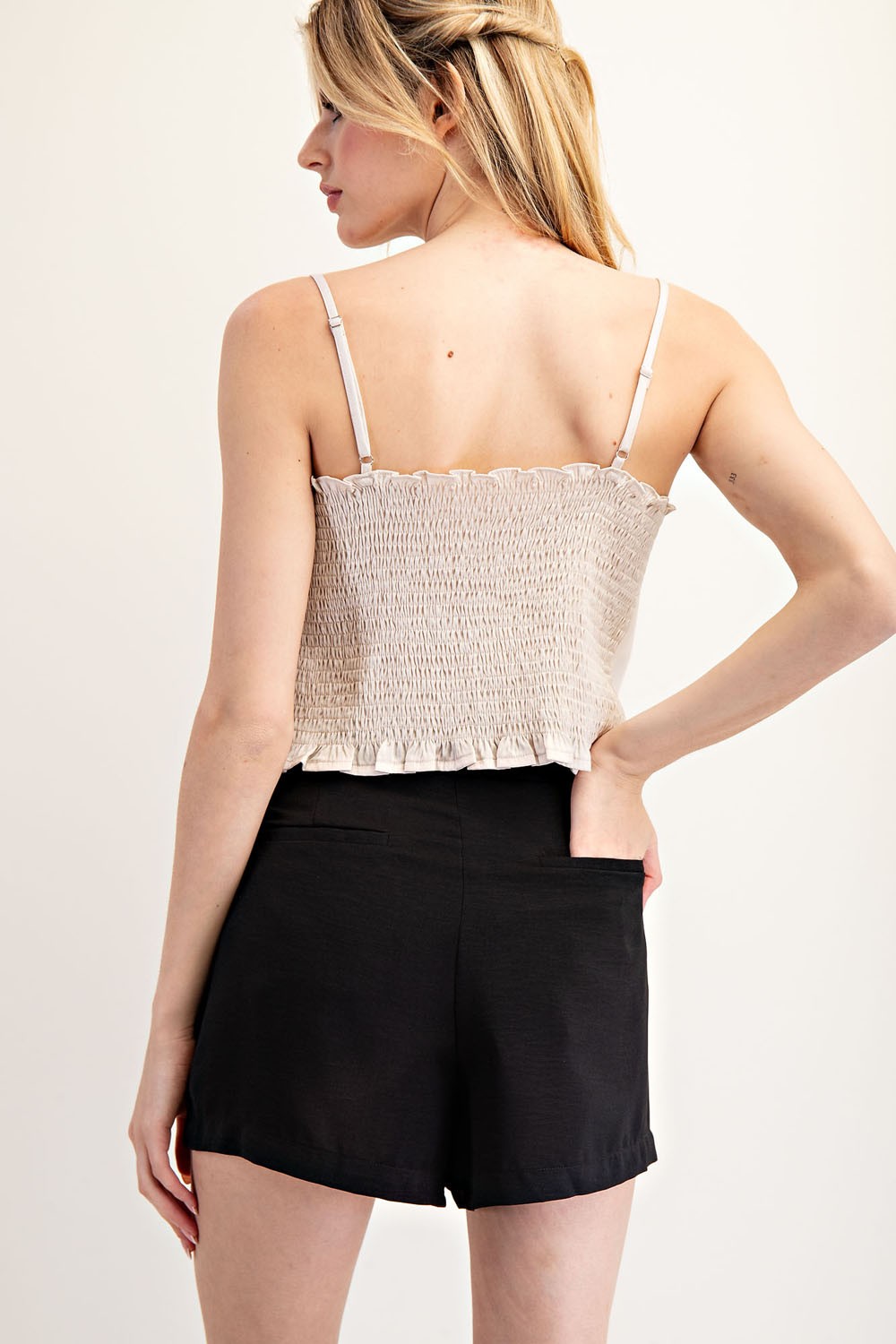 Champagne Satin Top