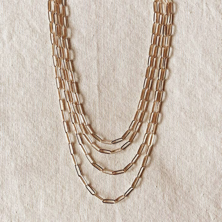 Paperclip 18" Gold Filled Necklace