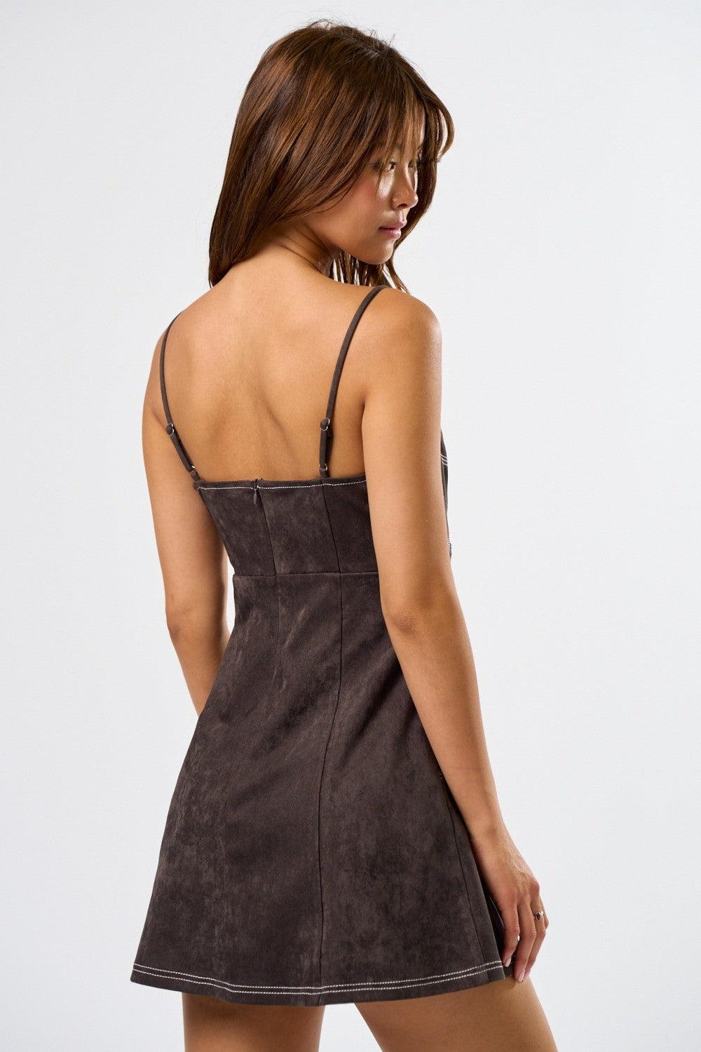 Suede Western Mini Dress