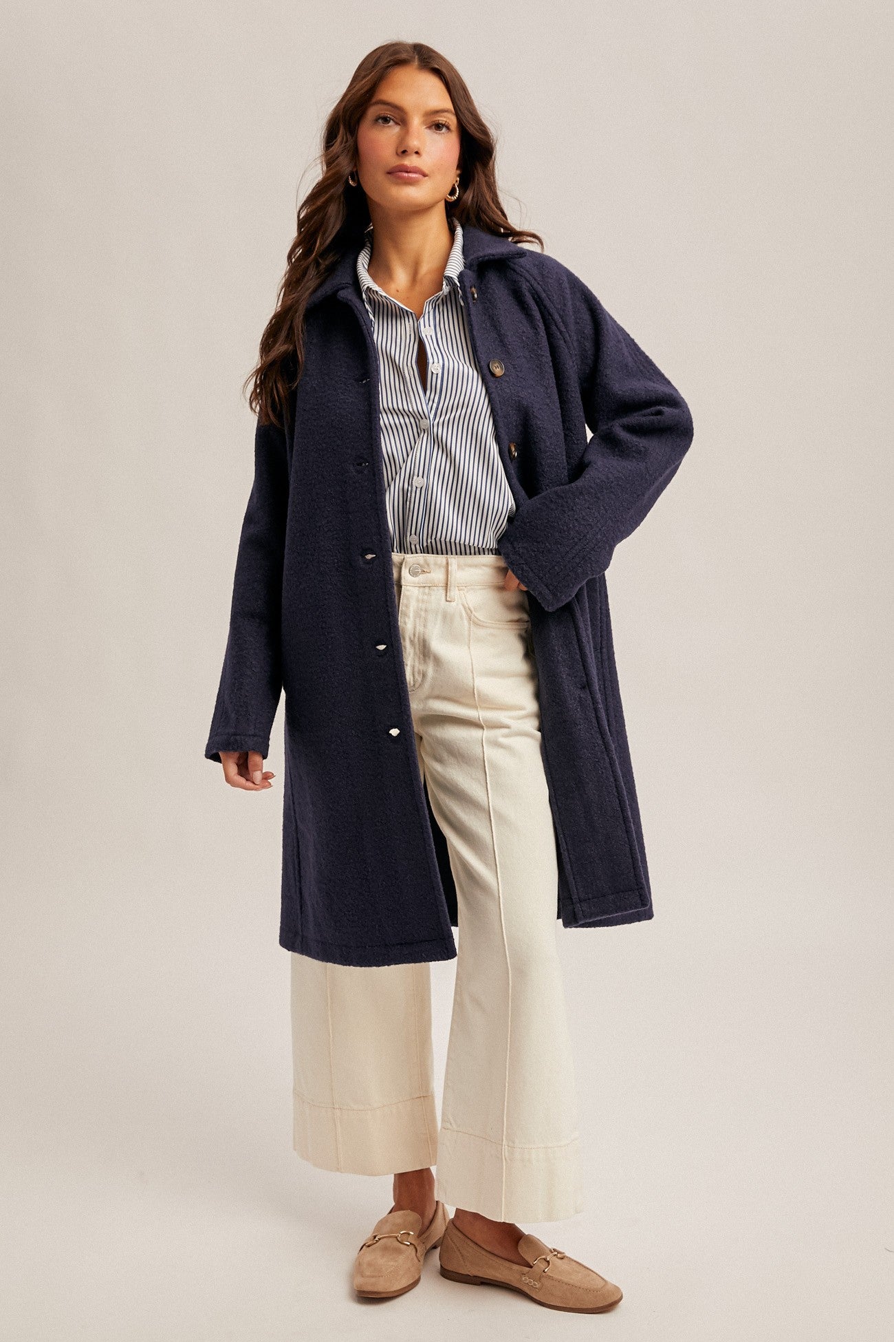 Navy Teddy Coat