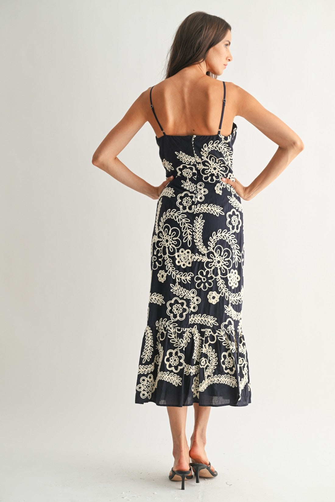 Exquisite Navy Floral Dress