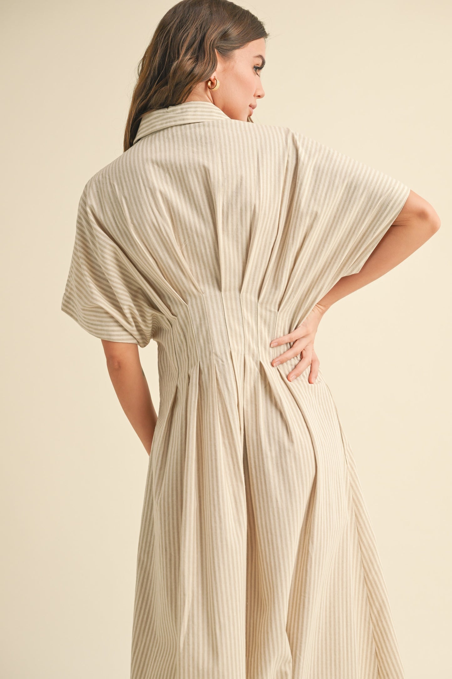 Tan Stripe Dress