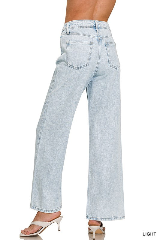 Light Wash Straight Leg Pants