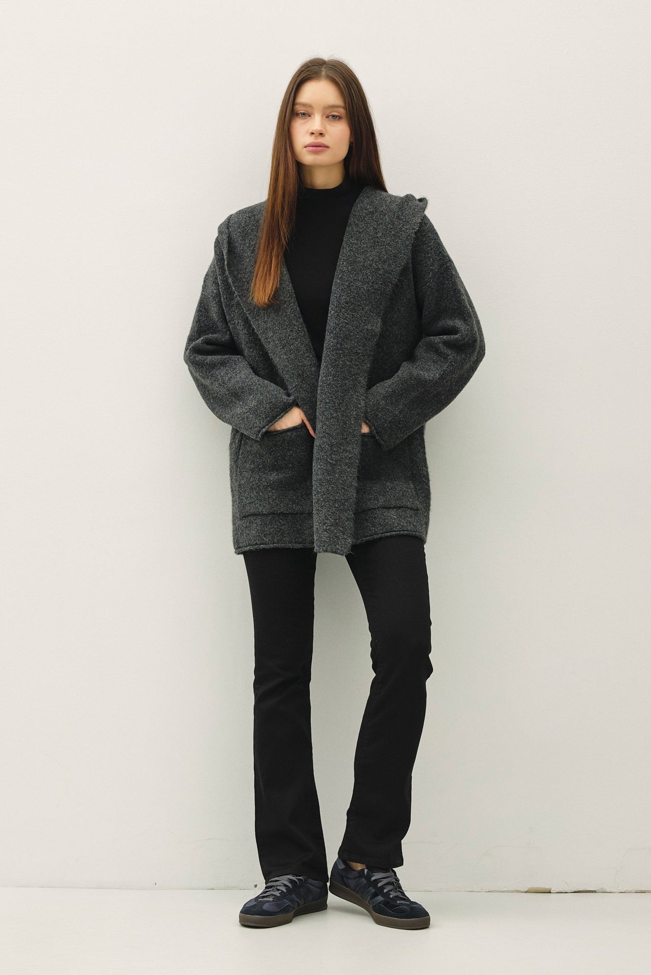 Charcoal Relaxed Cardigan