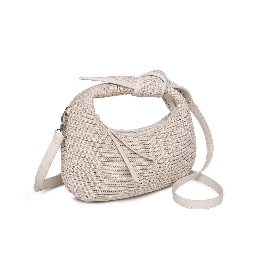 Paloma Knot Straw Crossbody: Tan