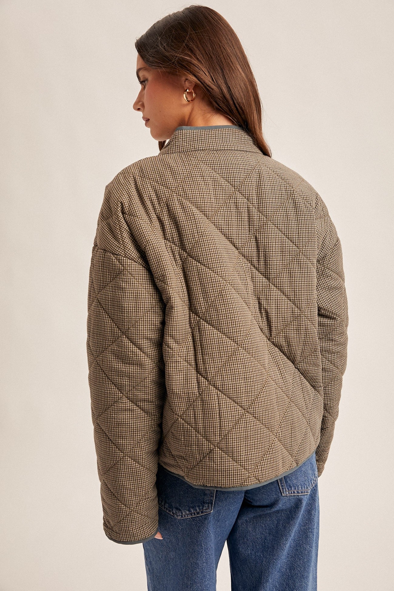 Olive Wood Quilted Jacket