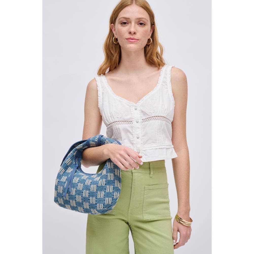 Paloma Knot Straw Crossbody: Tan