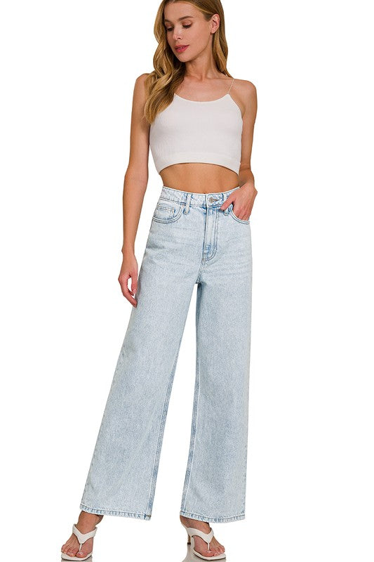 Light Wash Straight Leg Pants