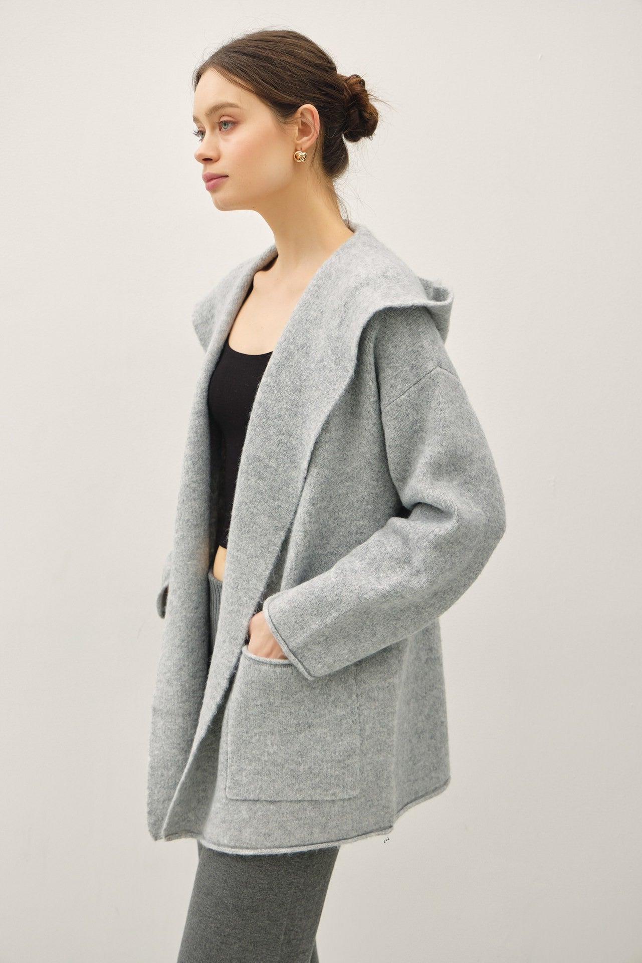 Grey Relaxed Cardigan