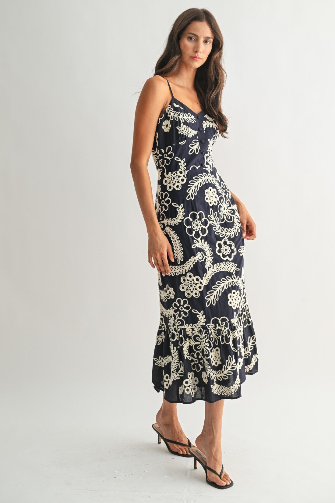 Exquisite Navy Floral Dress