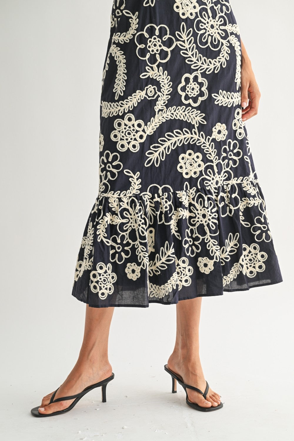 Exquisite Navy Floral Dress