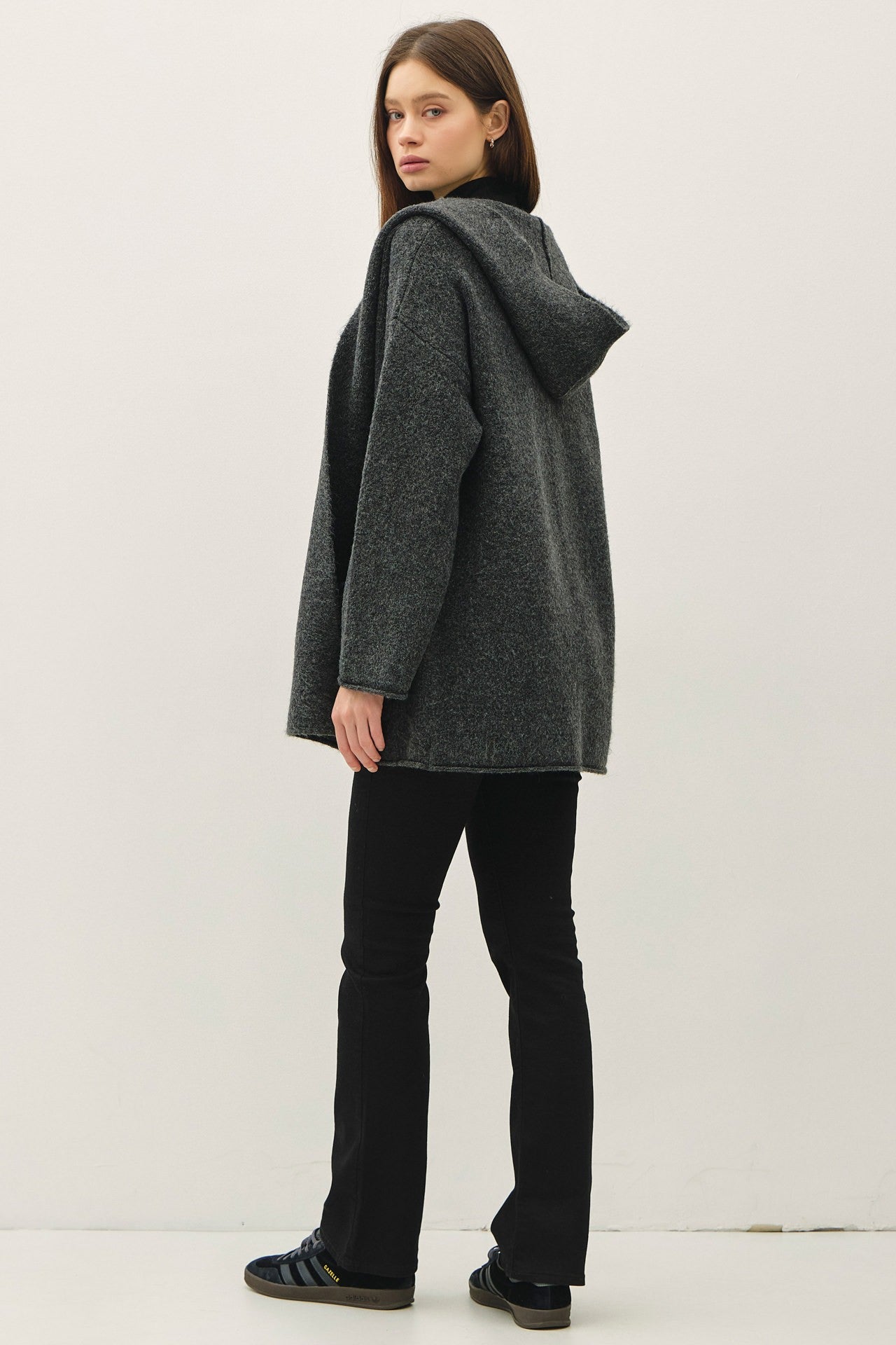 Charcoal Relaxed Cardigan