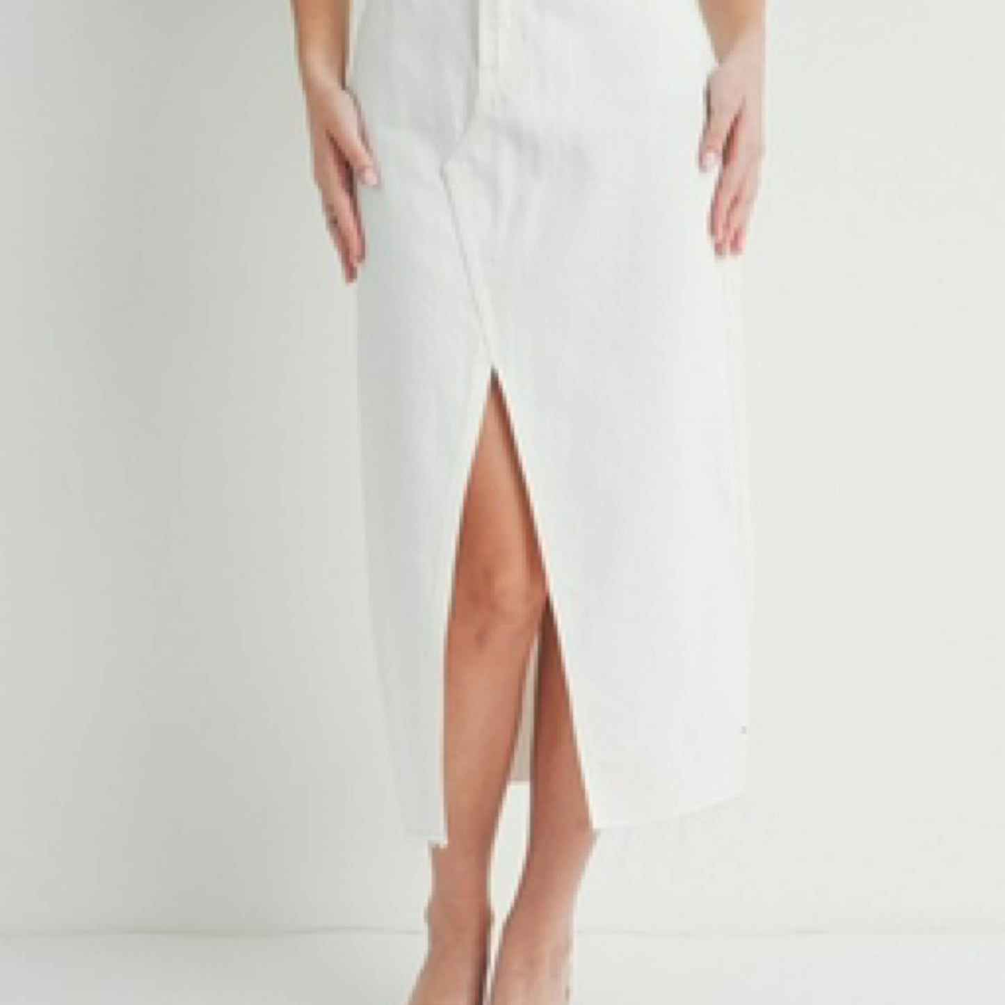 Criss Cross Denim Skirt