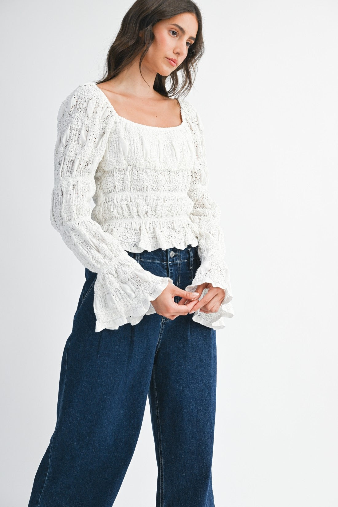 Elegance White Lace Blouse