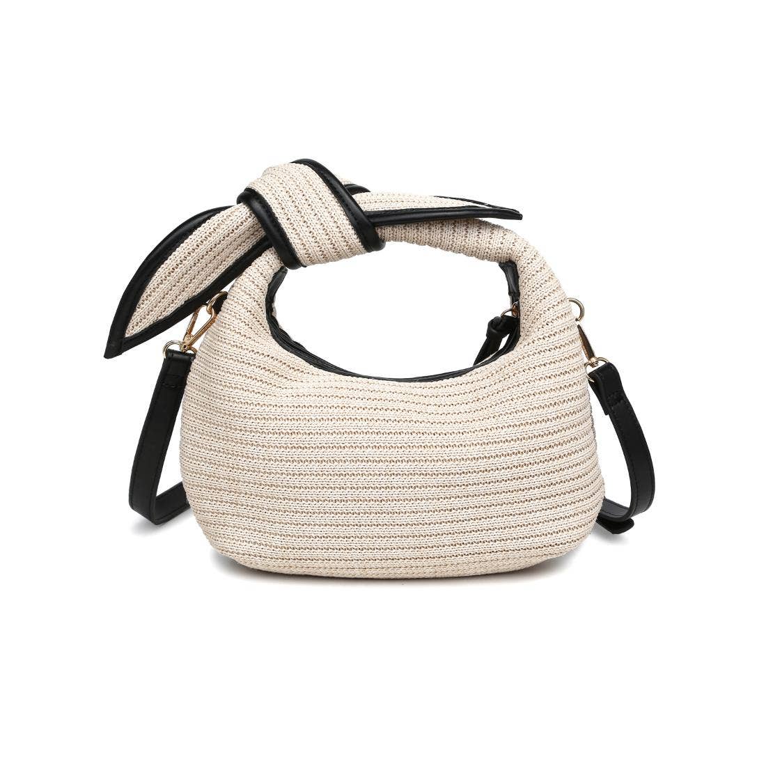 Paloma Knot Straw Crossbody: Tan
