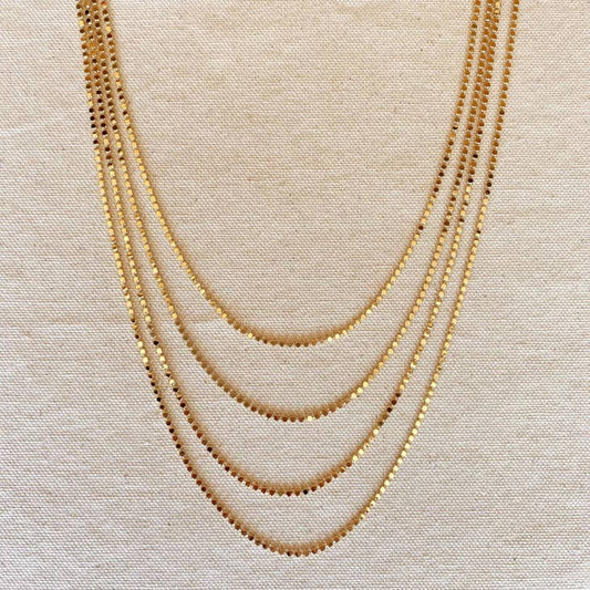 Flat Ball 20" Chain Gold Filled Necklace