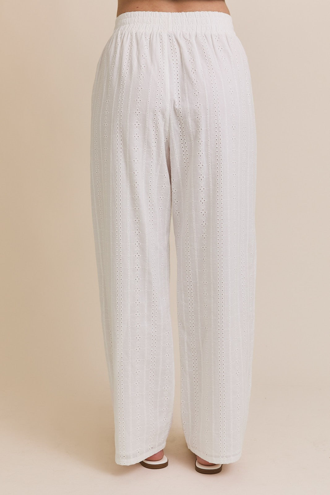 White Eyelet Pants