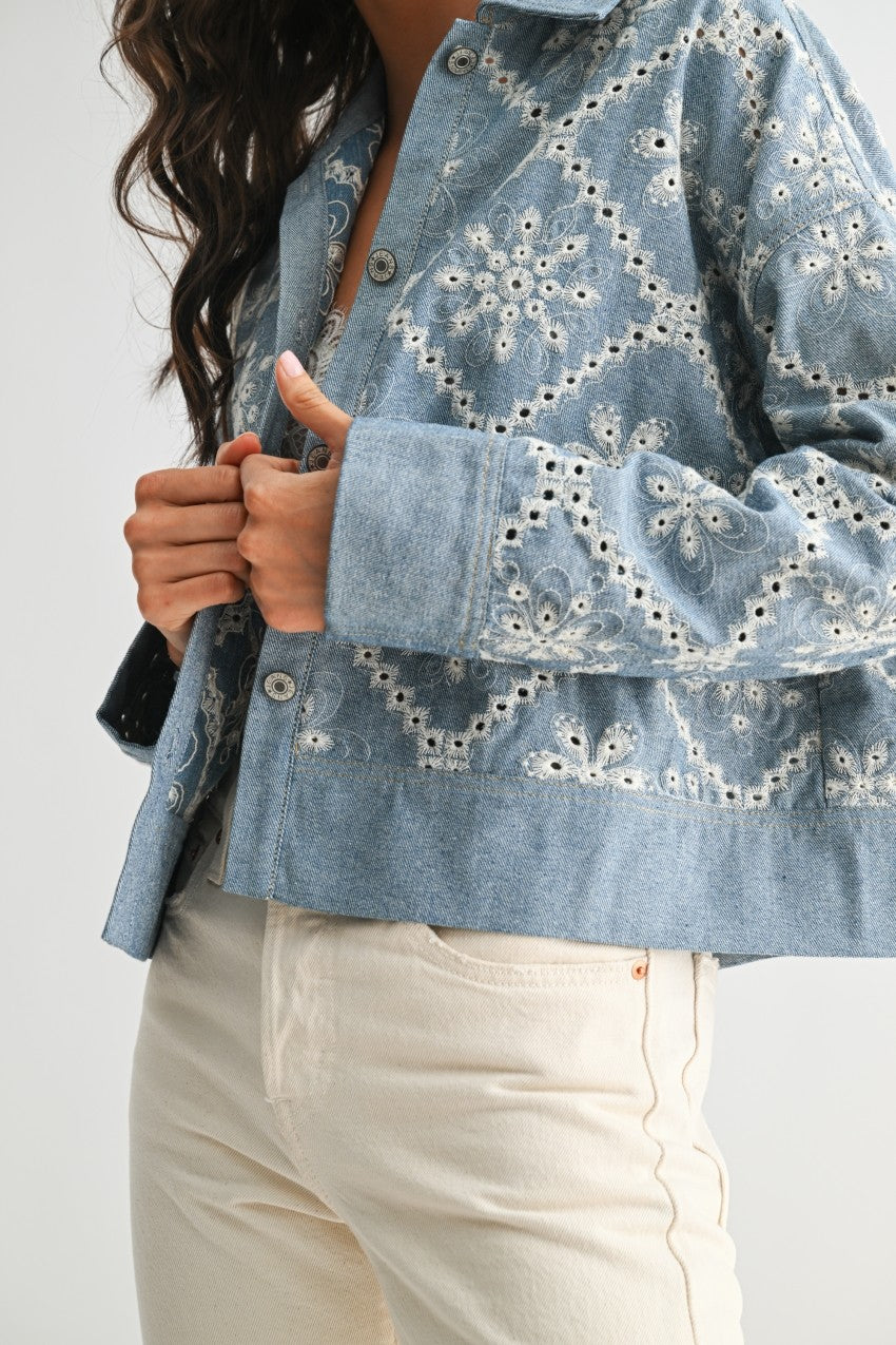 Embroidered Denim Jacket