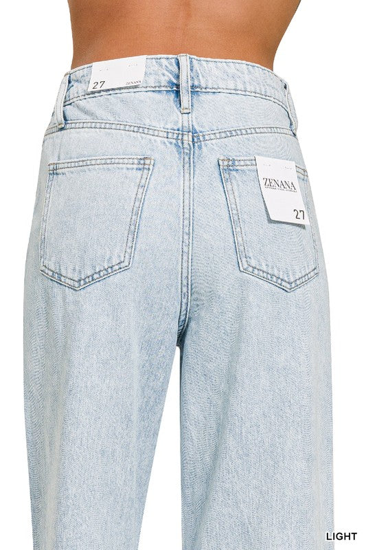 Light Wash Straight Leg Pants