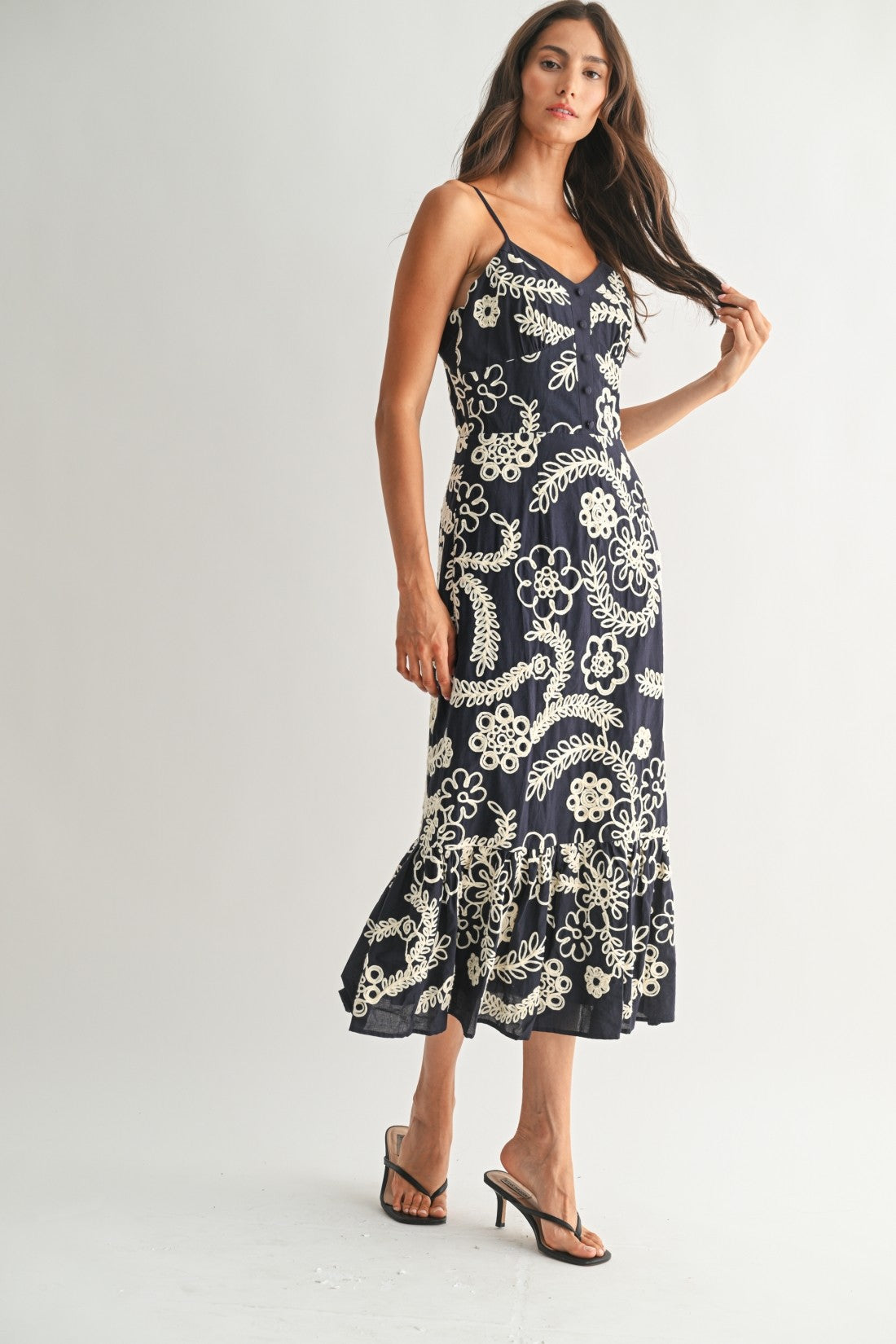 Exquisite Navy Floral Dress