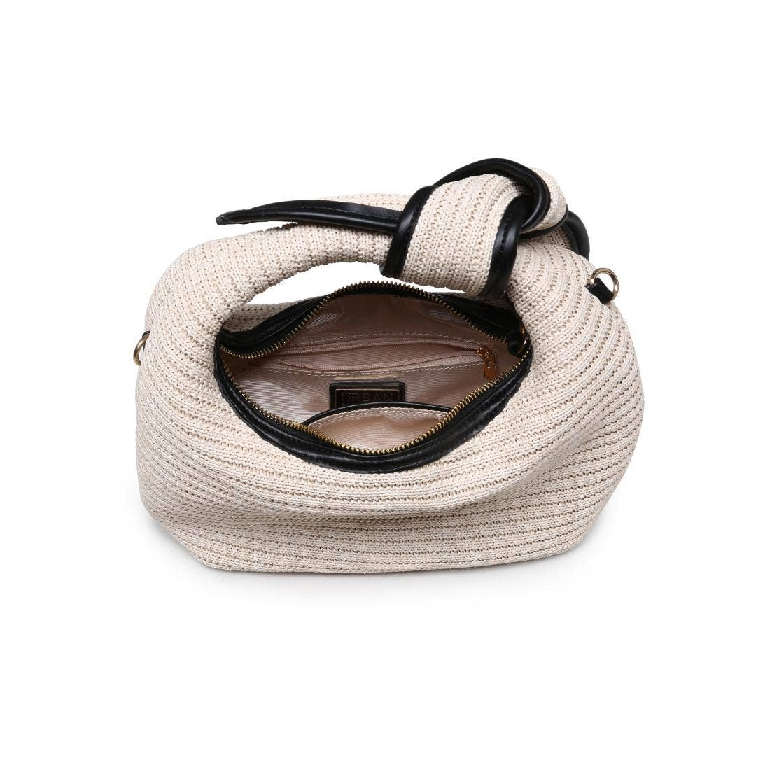 Paloma Knot Straw Crossbody: Tan
