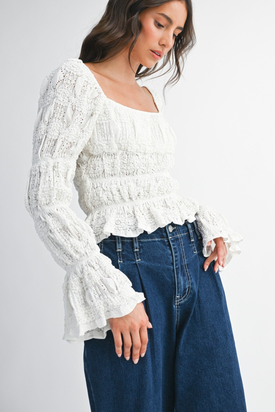 Elegance White Lace Blouse