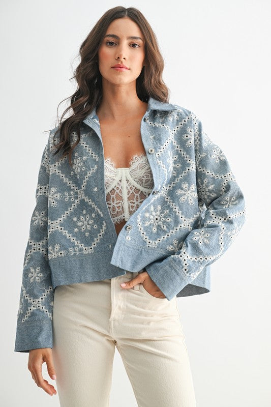 Embroidered Denim Jacket