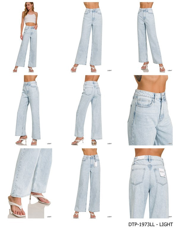 Light Wash Straight Leg Pants