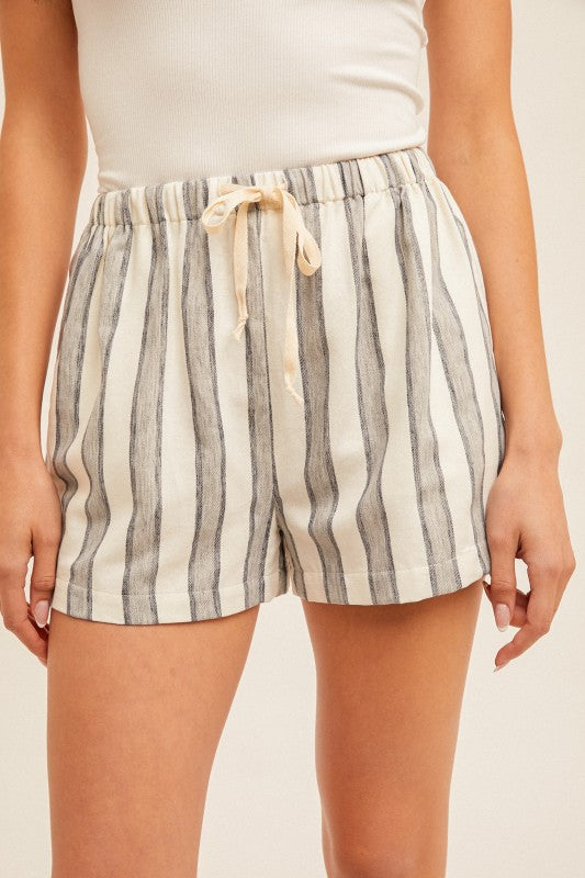 Lizzy Blue Stripe Shorts